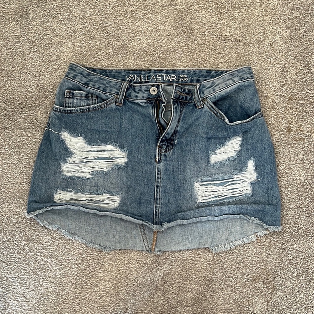 Jean mini skirt